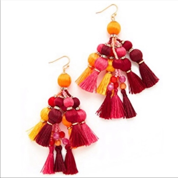 Kate Spade pretty pom tassel earring multi color - Picture 6 of 10
